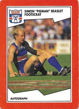 1989 Scanlens VFL #89 Simon Beasley Front